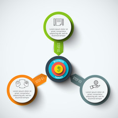 Vector circle infographic.