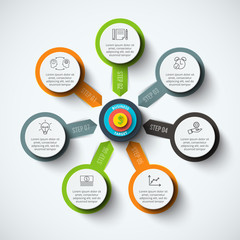 Vector circle infographic.