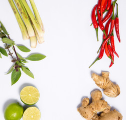 Herb on white background