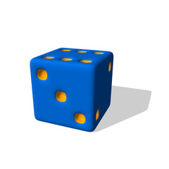 Dice. 3d Vector colorful illustration.
