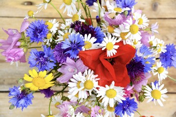 Blumenstrauß - Wildblumen - Grußkarte