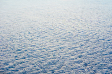 Skyline View above the Clouds from air plane