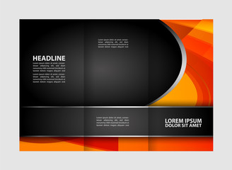 Front and back presentation of professional tri page Business Trifold, Flyer, Banner or Template design.
