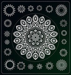 set of mandala illustration in vector format for various use