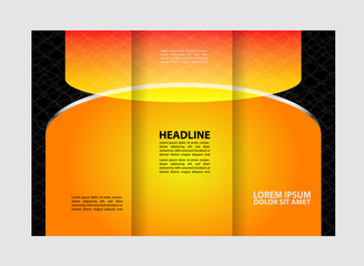 brochure design template abstract waves curves set
