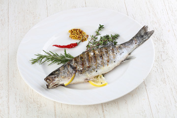 Grilled seabass