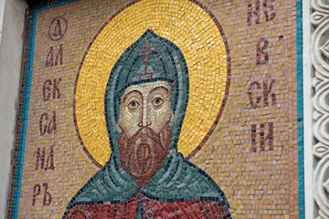 Moscow. Svyato-Danilov monastery. Wall icon of Alexander Nevsky