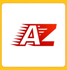 AZ Two letter composition for initial, logo or signature
