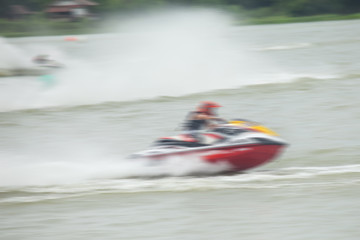 action blur jet ski 