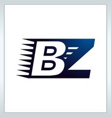 BZ Two letter composition for initial, logo or signature
