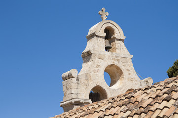 A bell tower of Greek Orthodox church on Crete island, Greece