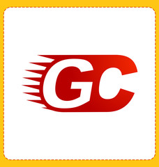 GC Two letter composition for initial, logo or signature