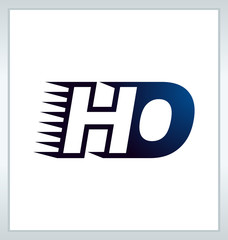 HO Two letter composition for initial, logo or signature
