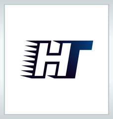 HT Two letter composition for initial, logo or signature