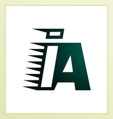 IA Two letter composition for initial, logo or signature