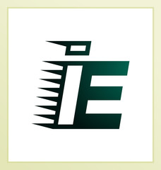 IE Two letter composition for initial, logo or signature