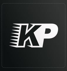 Obraz premium KP Two letter composition for initial, logo or signature