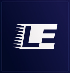 LE Two letter composition for initial, logo or signature
