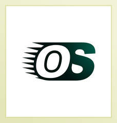 OS Two letter composition for initial, logo or signature