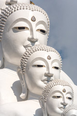 texture overlap face of buddha background at Wat Pha sorn kaew at khaoko