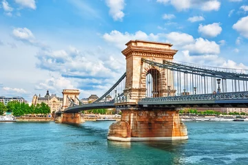 Foto auf Acrylglas Kettenbrücke Szechenyi-Kettenbrücke – eine der schönsten Brücken von Buda