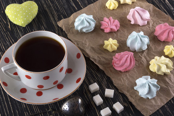 Meringue Cookies and cup of tea