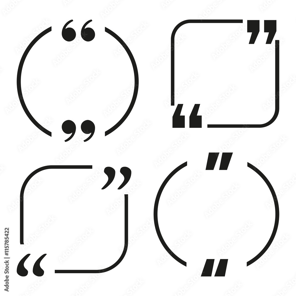 Aufkleber quote text frame. set of frames isolated on white