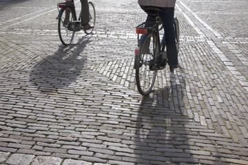 Cobble Stones and Cyclists, Den Haag - the Hague; Holland