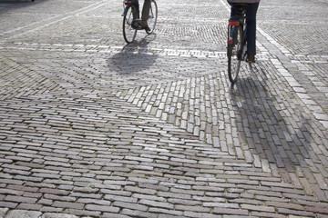 Cobble Stones and Cyclists, Den Haag - the Hague; Holland