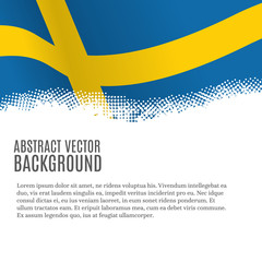 Vector background with Swedish flag and copy space