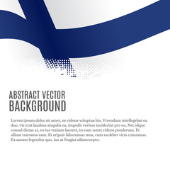 Vector background with Finnish flag and copy space