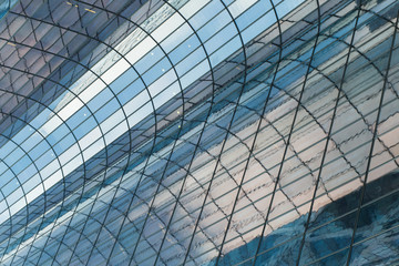 Skyscrapers with glass facade. Modern buildings in Paris busines