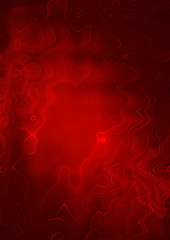 Abstract red background with randomly directed white waves and strips