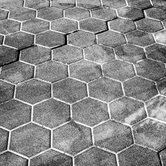 Dark gray honeycomb cobblestone pattern