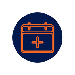 Vector icon  on the topic office  on  circle the calendar