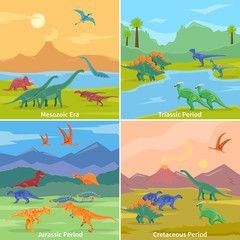 Dinosaurs 2x2 Design Concept © Macrovector