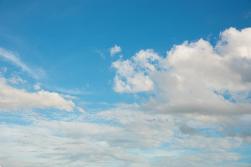 beautiful blue sky and cloudscape background in nature.