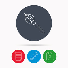 Brush icon. Paintbrush tool sign.