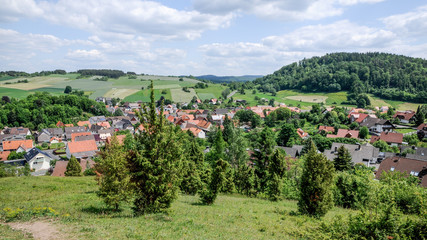 Fototapeta na wymiar Roßbach bei Witzenhausen am Kaufunger Wald (Blickrichtung Ost)