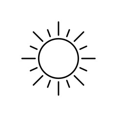 Sun icon. Vector illustration.