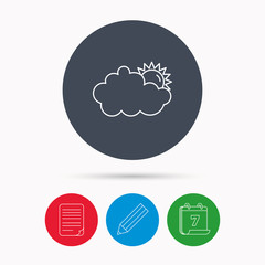 Sunny day icon. Summer sign.