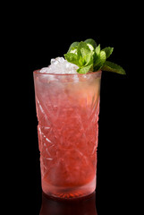 Red alcohol cocktail drink