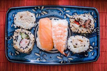 traditional sushi close up