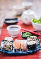 japanese sushi on table
