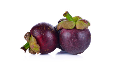 Mangosteen isolated on white background