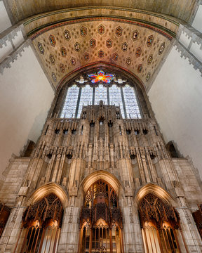 Interior Of The Rockefeller Chapel In Chicago, Illinois