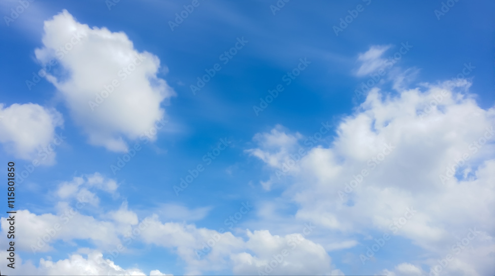 Wall mural beautiful sky with clouds background.