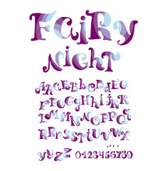 fairy tale child style ABC alphabit for kids lettering. vector i