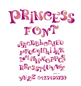 child style ABC alphabit for kids lettering. vector illustration