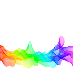 abstract lines with colors of the rainbow